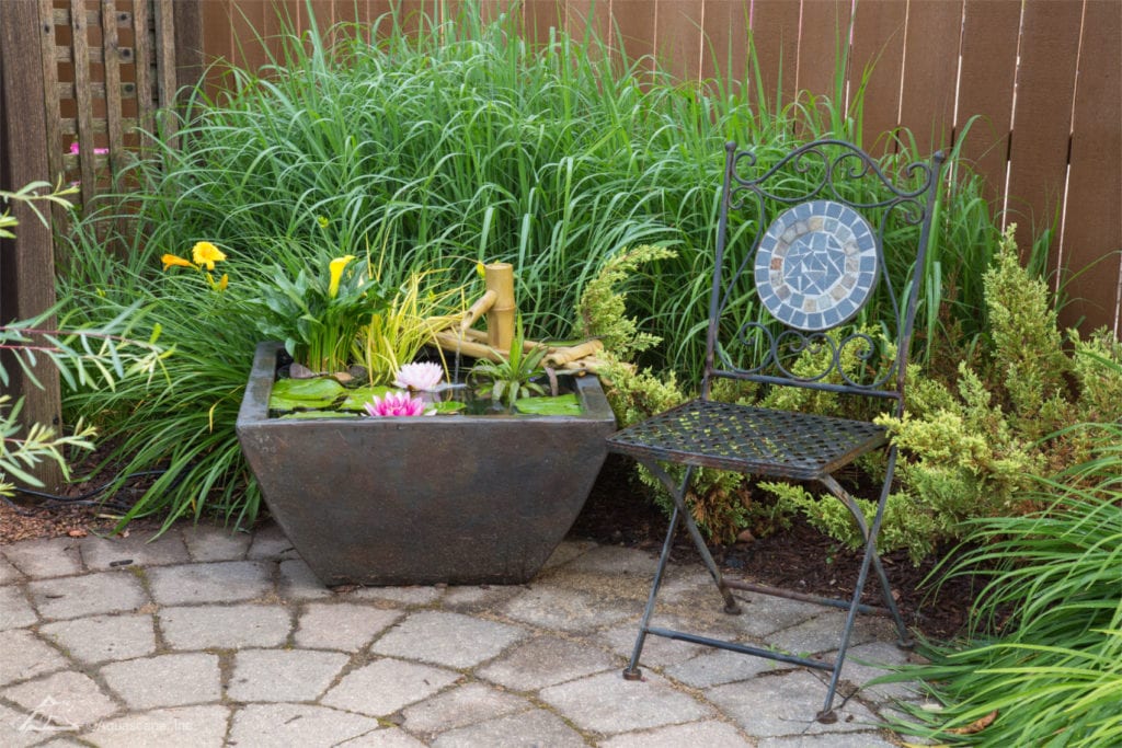 Low-maintenance Patio Pond